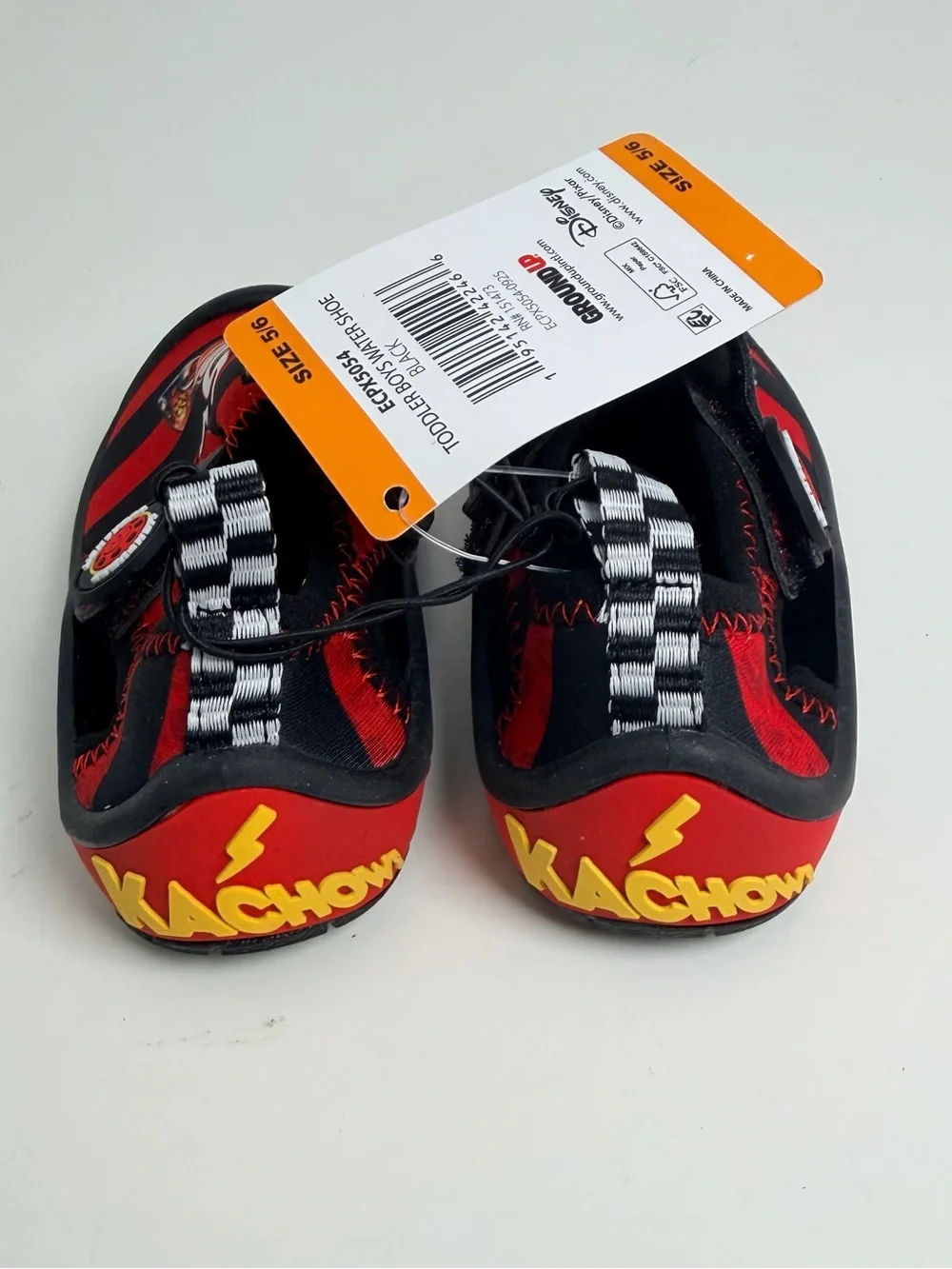 Disney Red and Black Lightning McQueen Kids Water Shoes